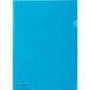 Папка-уголок пластиковая inФормат А4+, толщина пластика 0,18 мм, прозрачная синяя