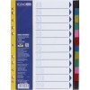 Разделители для регистраторов пластиковые Economix, 12 л., индексы по цветам (без нумерации)