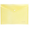 Папка-конверт пластиковая на кнопке Economix B5, толщина пластика 0,18 мм, желтая