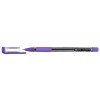 Ручка шариковая Optima Oil Max, корпус прозрачный, стержень фиолетовый