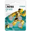 Батарейка Mirex CR1632 4 шт 23702-CR1632-E4